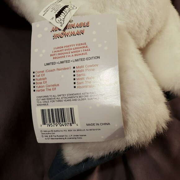 CVS Stuffins ABOMINABLE SNOWMAN Rudolph Island Misfit Toys Plush 1999 16" Tagged - Picture 6 of 11